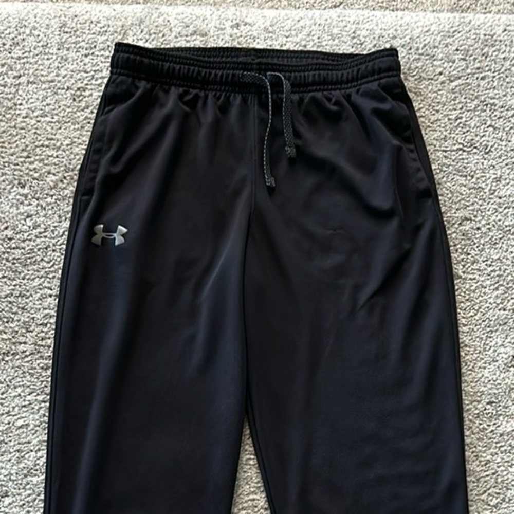 Boys Under Armour Black Warm Up Pants - Picture 2 of 8
